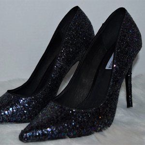 Steve Madden Atlantic Blue Glitter Heels